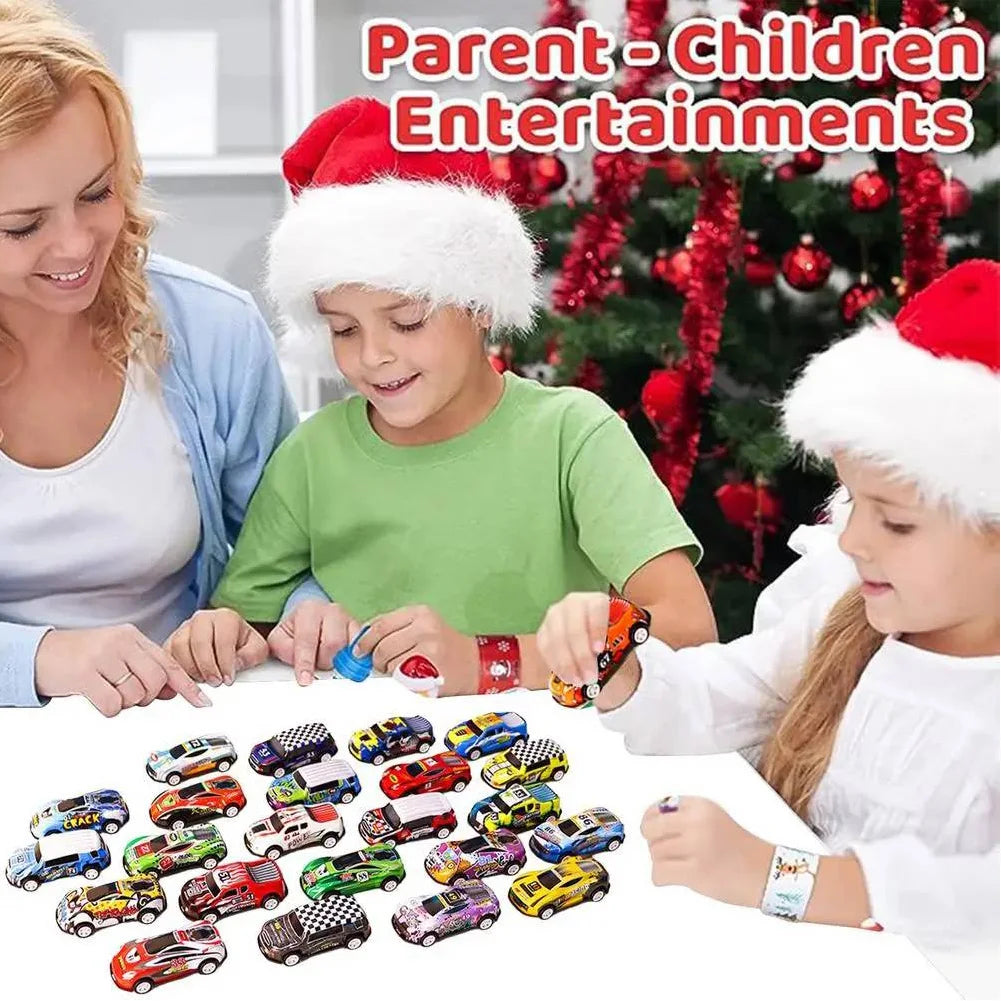 24-Day Car Advent Calendar Christmas Countdown Toy Set