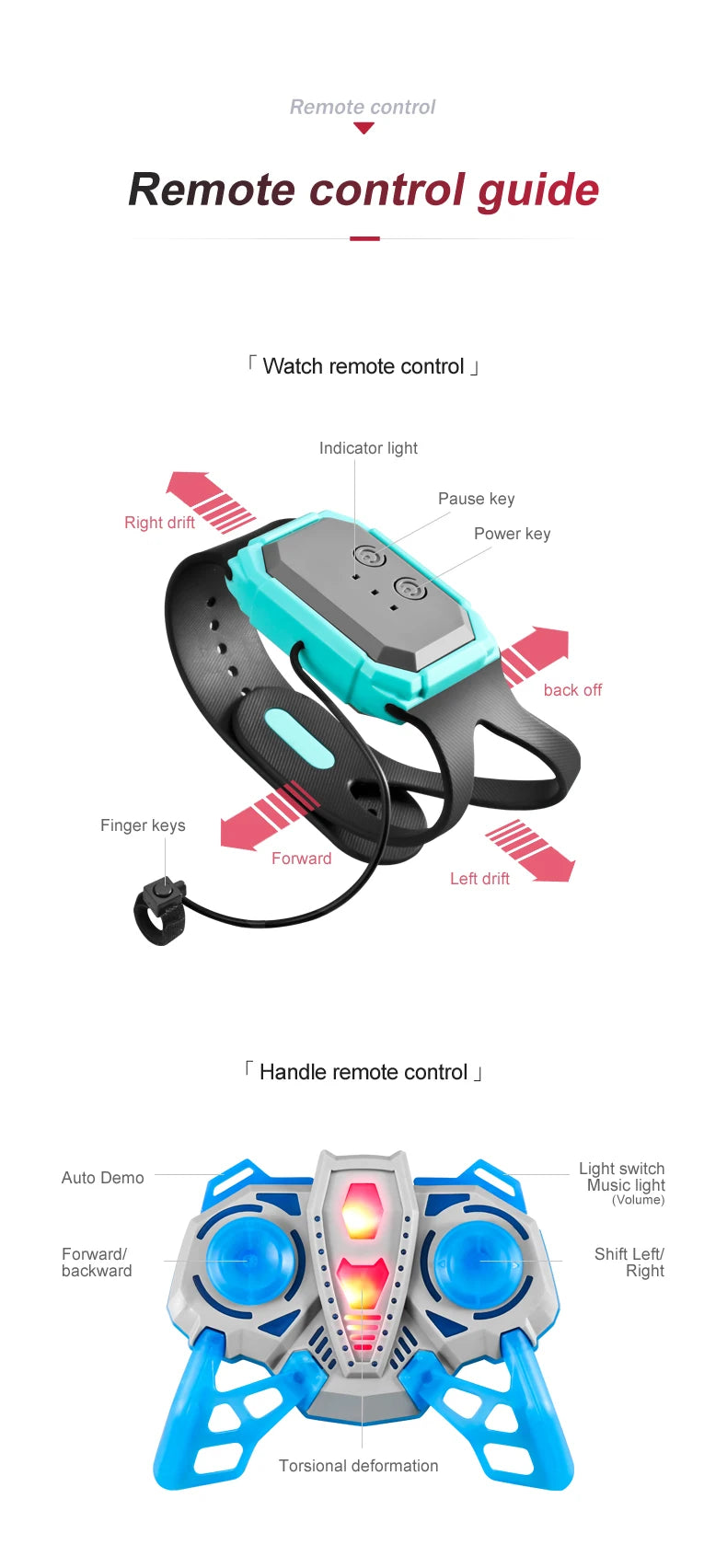 Remote Control Car Watch Hand Gestures