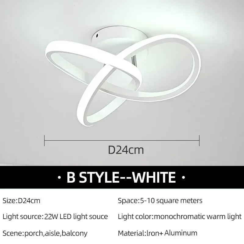 Modern LED Aisle Ceiling Lights B-White / Cool white