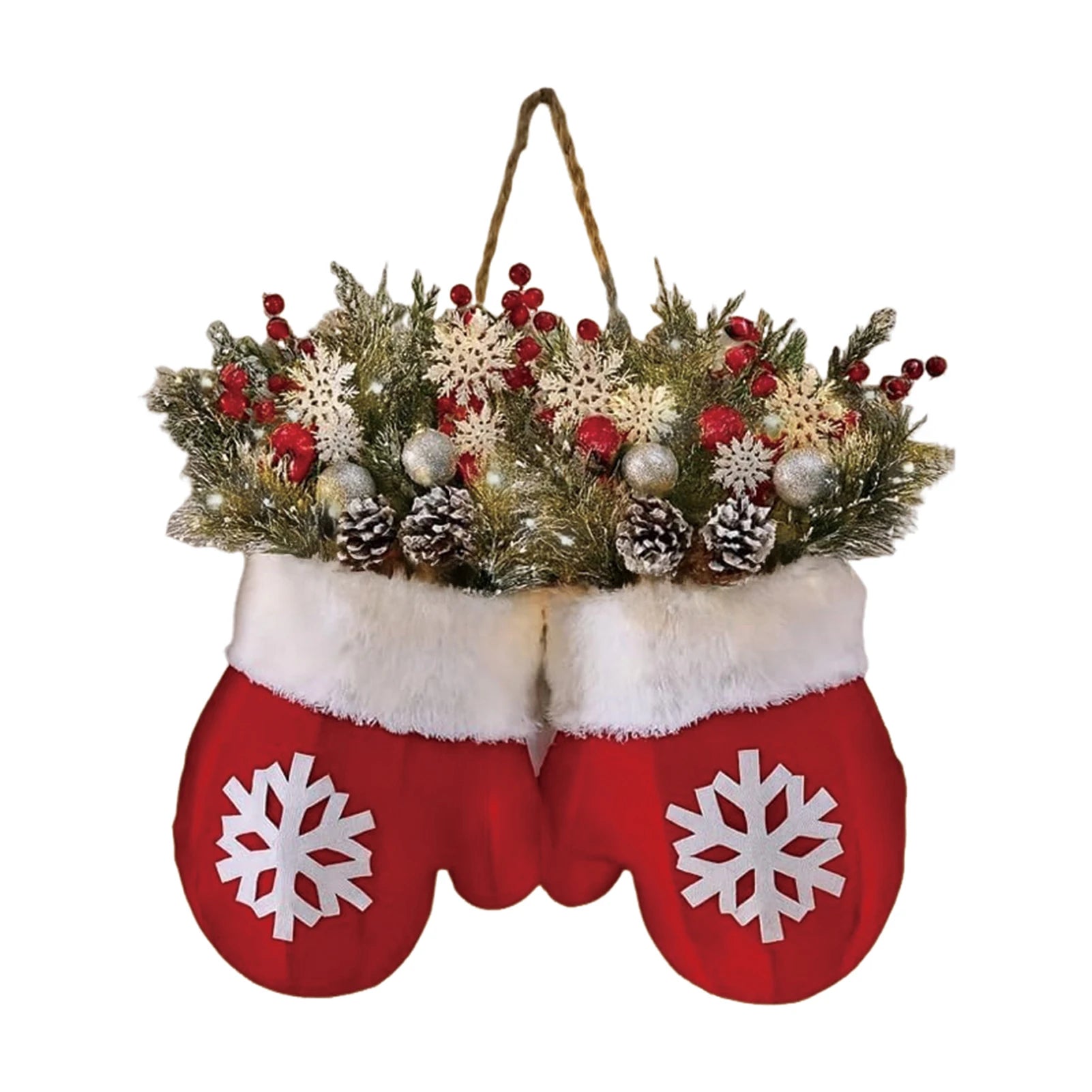 Christmas Glove-Shaped Garland Wreath