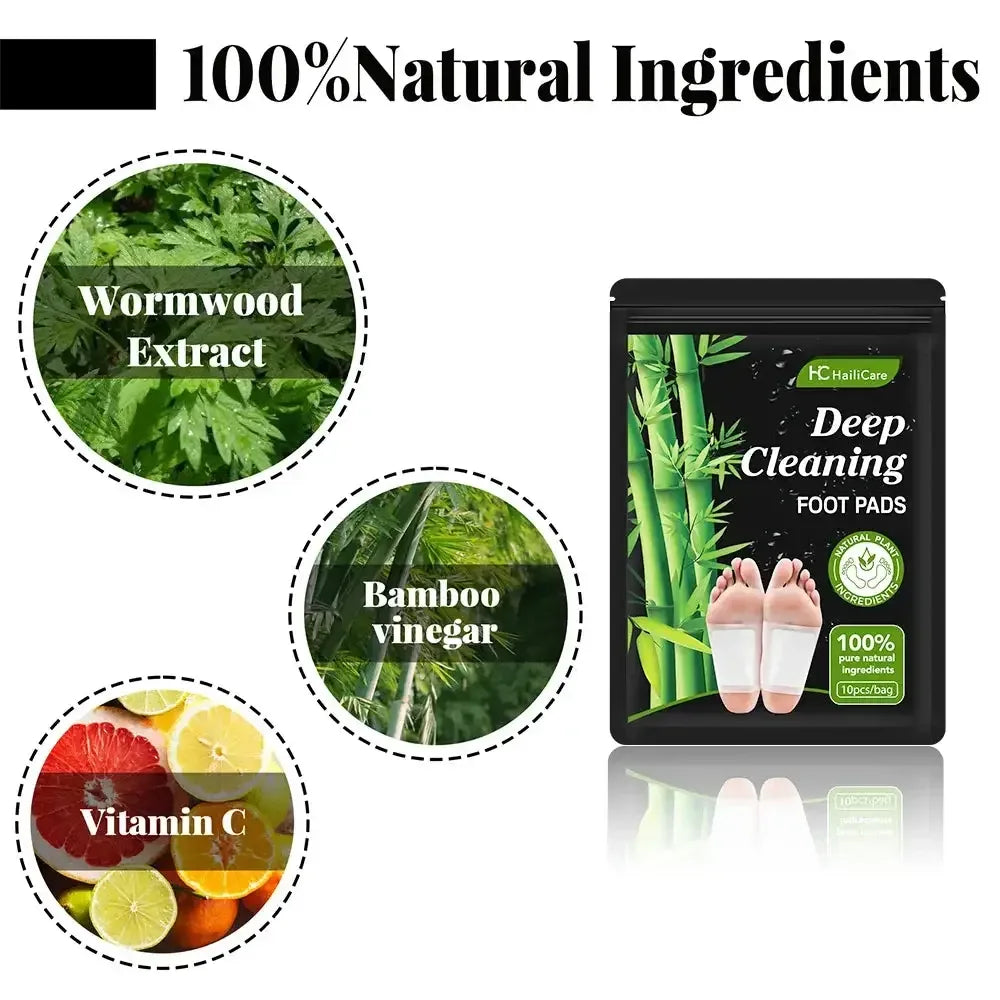 Foot Pads Detoxifying All-natural Bamboo Deep Cleansing black