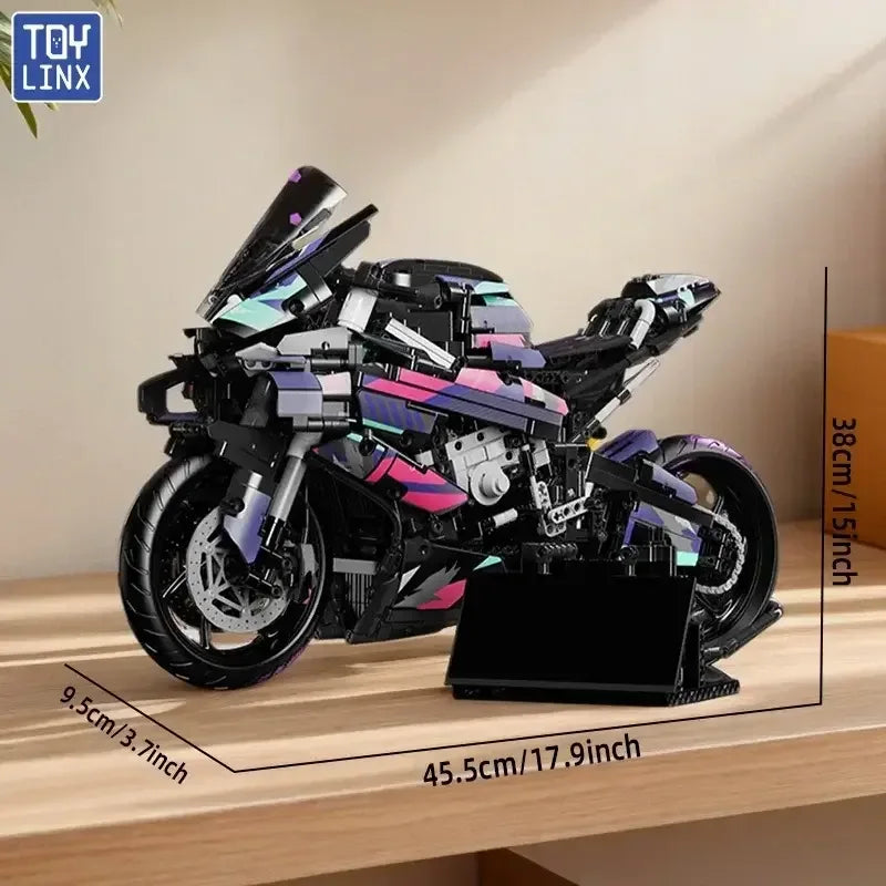 Kbox 1920-Piece Motorcycle Racing Building Block Model 88015H 1920PCS / United States