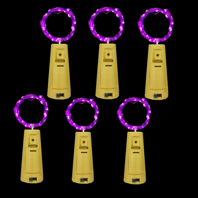 6PCS Battery LED Bottle Cork Fairy Lights for Holiday Decor