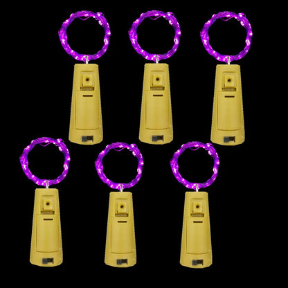 6PCS Battery LED Bottle Cork Fairy Lights for Holiday Decor