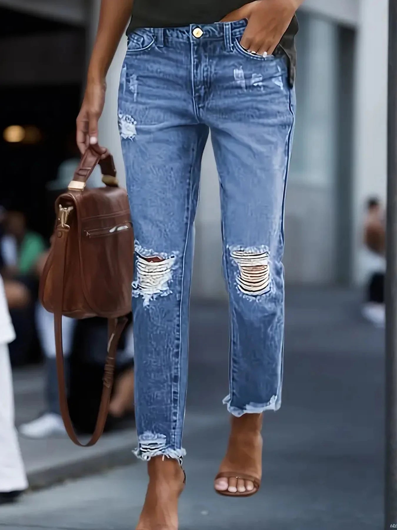 Retro Summer Elastic Jeans