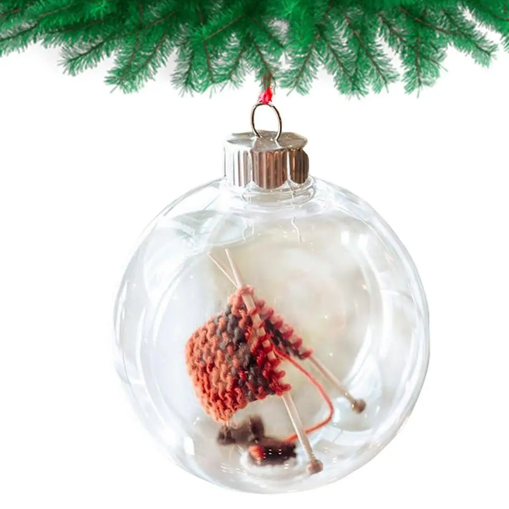 12CM Transparent Christmas Ball Ornaments