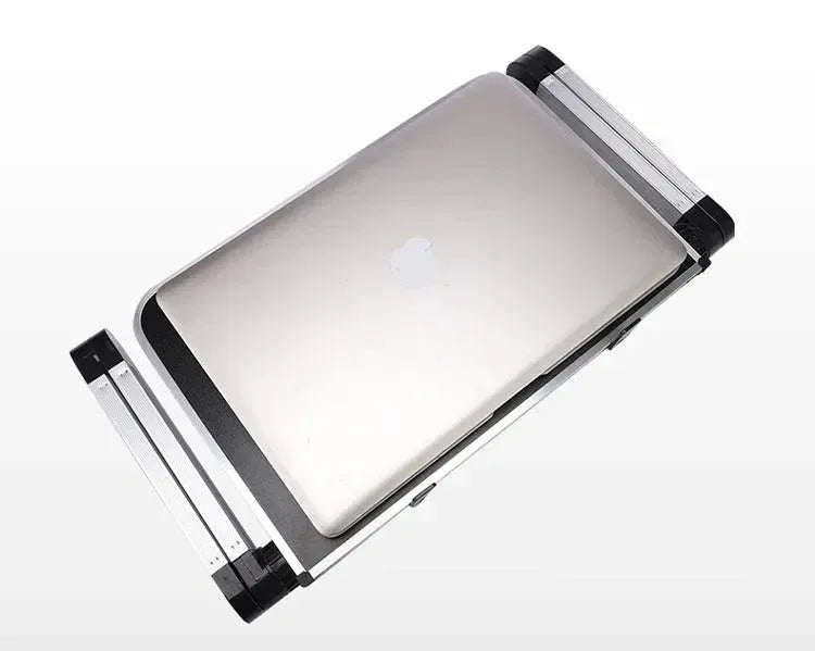 Adjustable Folding Laptop Desk White(with fan)-L