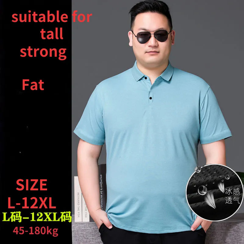 Summer Men Polo Tops Breathable Quick Dry T Shirt