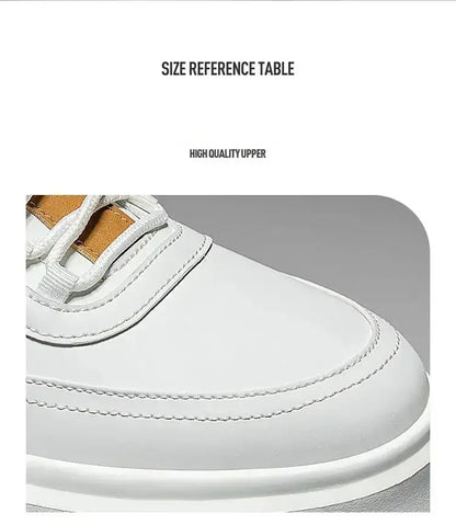 Men Thick Sole Shoes white brown / 39