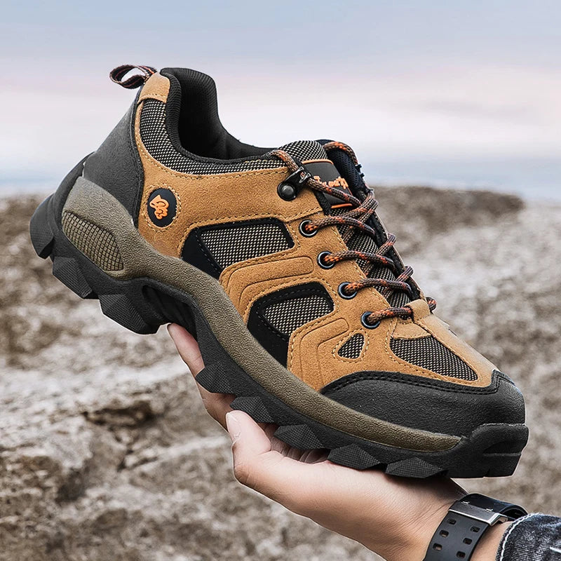 Solid Patchwork Hiking Shoes