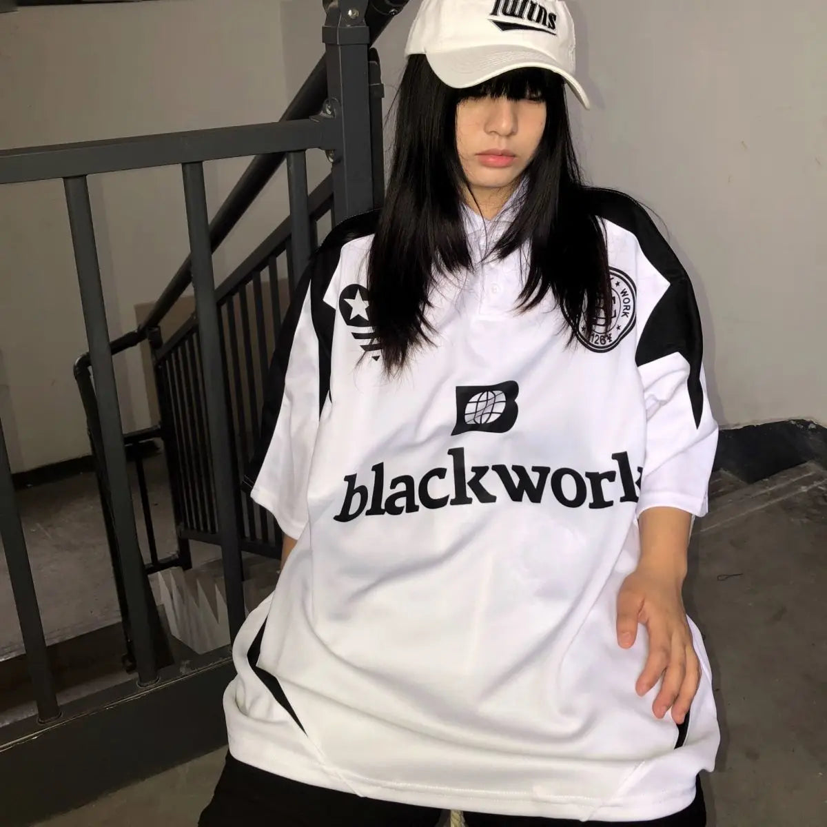 Women American Retro High Street Tees Vintage Long Sleeve Hip-hop