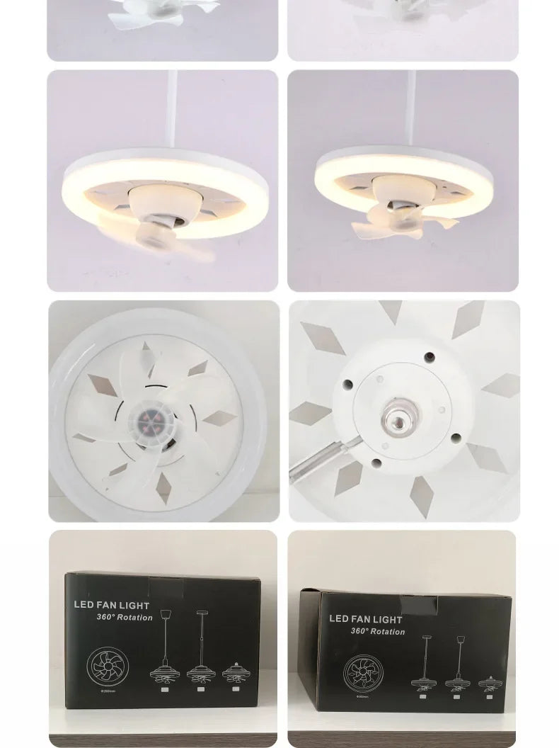 Fan Chandelier with Led Lights