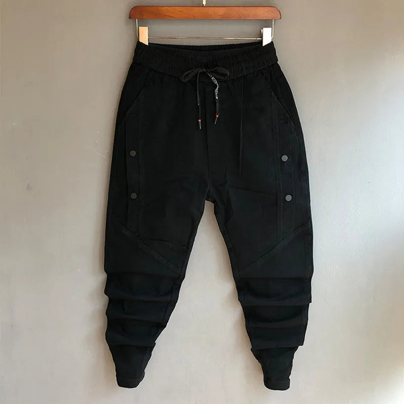 Elastic Waist Drawstring Streetwear HipHop Pants For Man