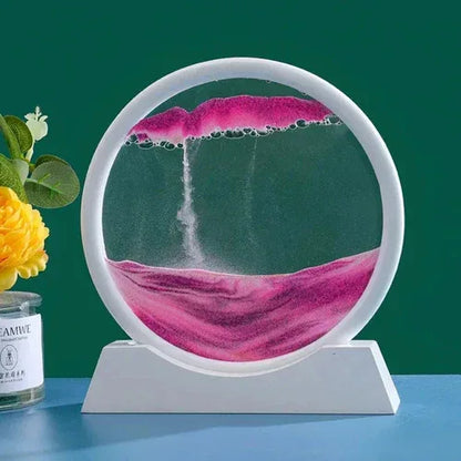 Deep Sea 3D Sand Art 5 inch / White Base-Pink