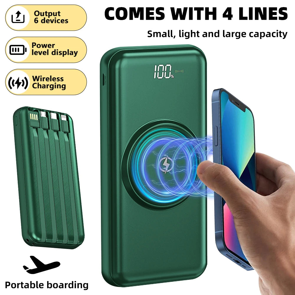 20000mAh Wireless Power Bank Fast Charging