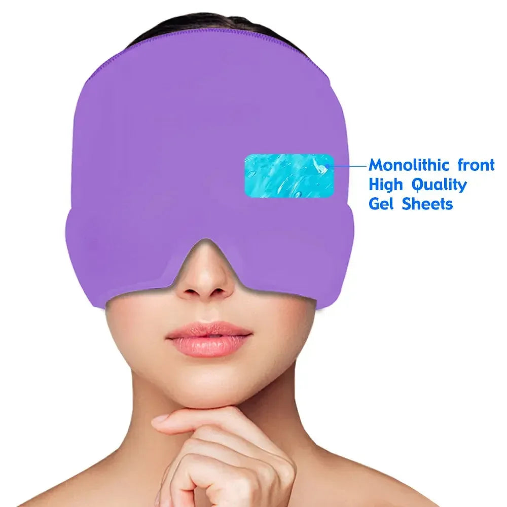 Hot Cold Therapy Headache Migraine Relief Cap PY Purple