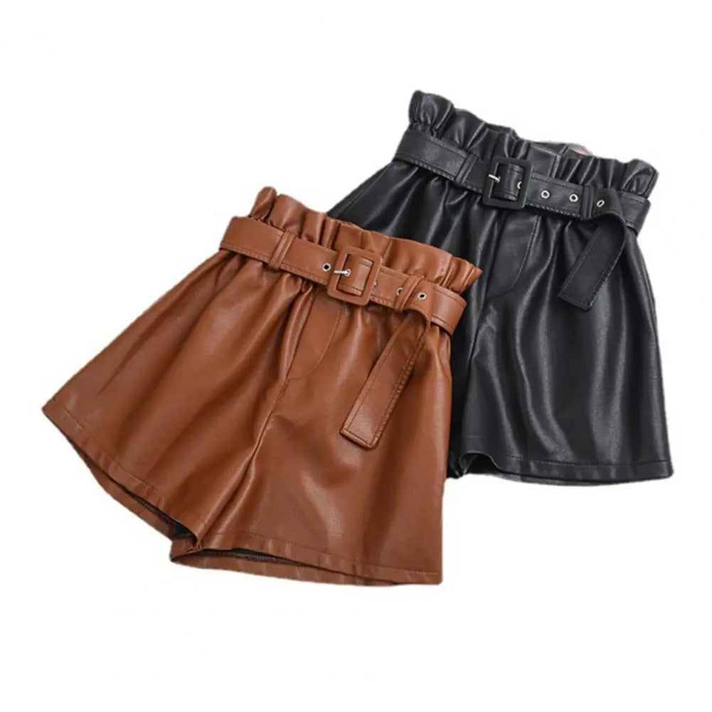 High Waist Shirring Wide Leg Summer  Shorts