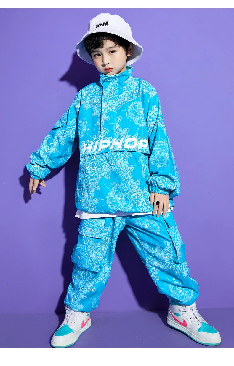 Boy Hip Hop Sweatshirt Joggers Clothes Sets