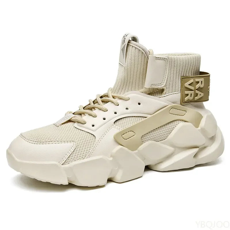 High-top Beige Men Shoes