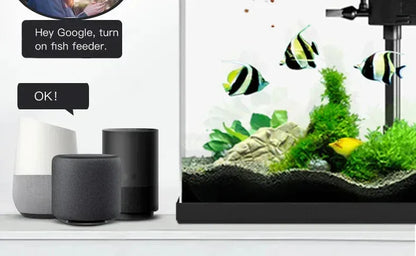 Wifi Wireless Intelligent Remote Control Fish Tank Dispenser WiFi Black