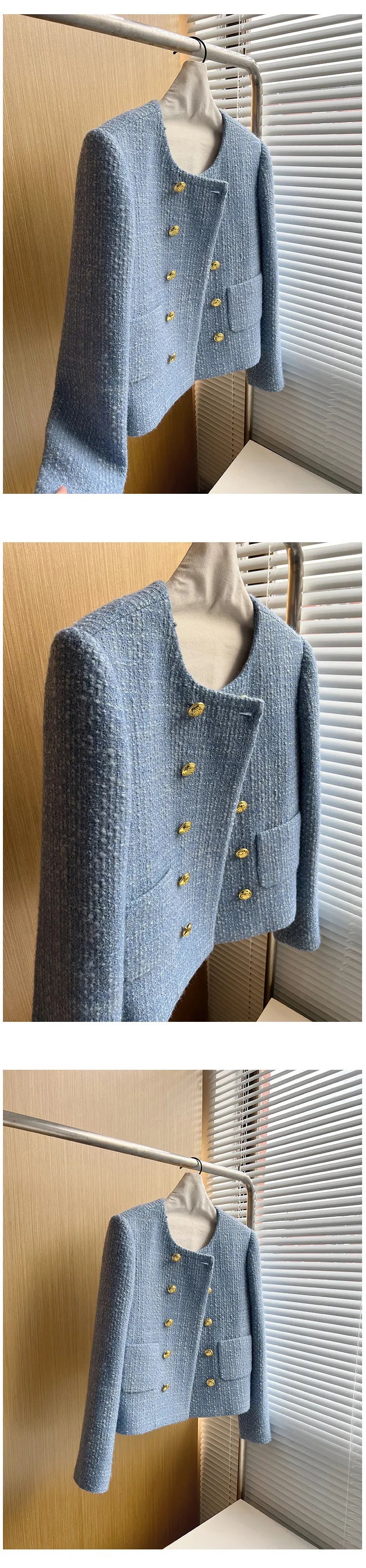 Autumn Winter Brand Luxury Tweed Short Jacket