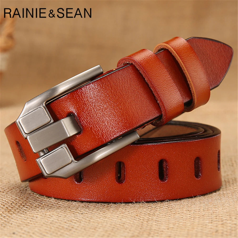 Leather Cowskin High Quality Solid Ladies Belt