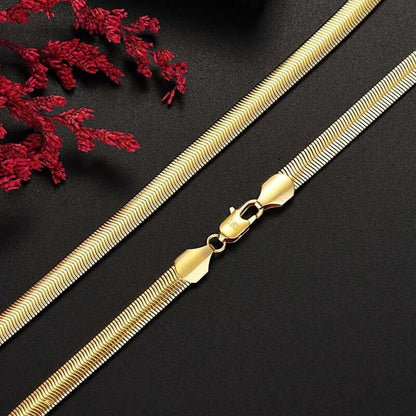 Sterling Silver Chain Fashion Necklace LN091- 6mBS-G / 45cm