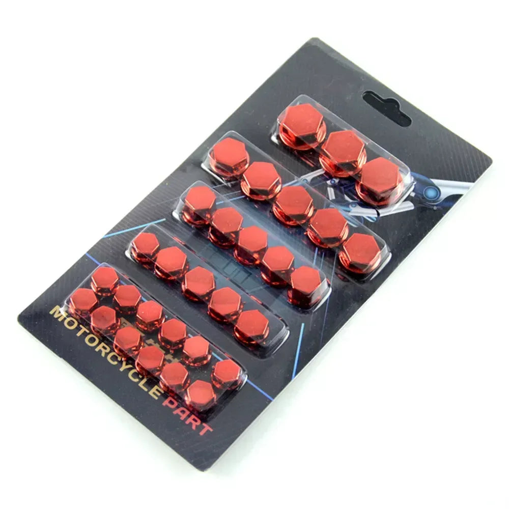 Motorcycle accessories Decoration nut Cover Red