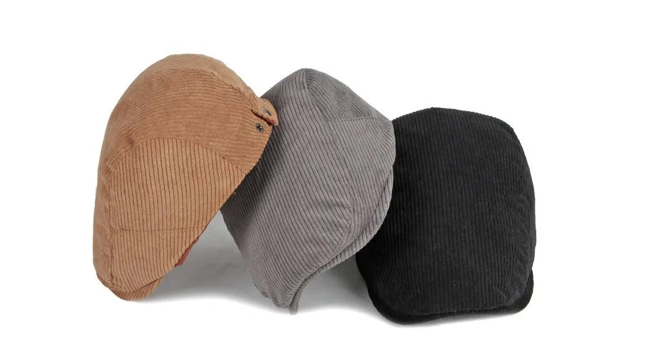 Autumn Corduroy Beret Hat Men