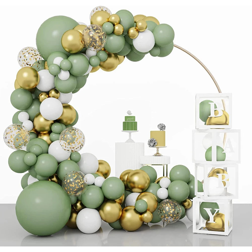 Sage Green Balloons Garland Arch