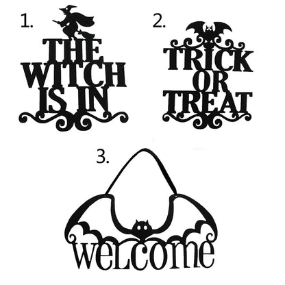 Halloween Door Hanging Wall Decoration Black / 1 / United States