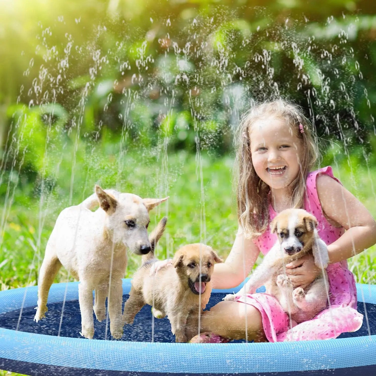 Non-Slip Splash Pad for Kids and Dog