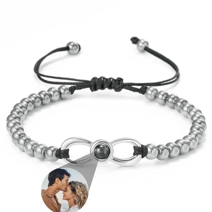 Infinity Projection Bracelet Custom Photo Bracelet Style 3 / United States