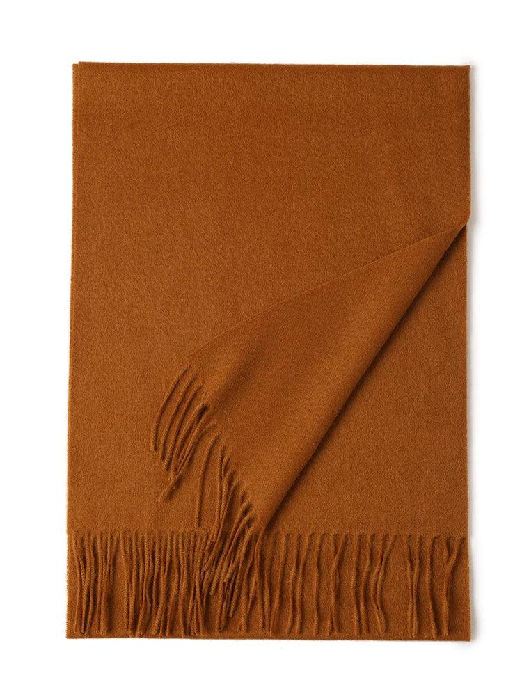 Neck Warm Scarf Autumn Designer Scarf Lady Echarpe Wrap with Tassel Brown / 200X35 or 180X30CM