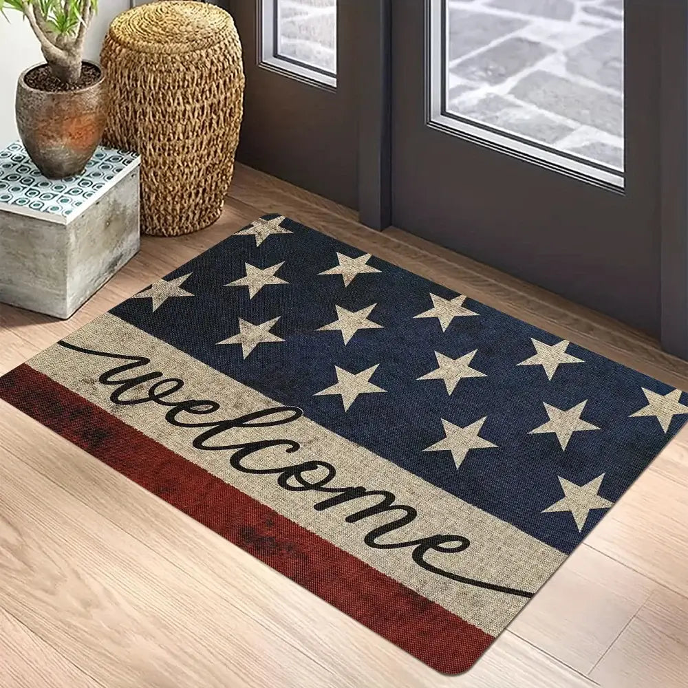 Shopminx American Flag Non-Slip Welcome Doormat 5 / 40x60CM