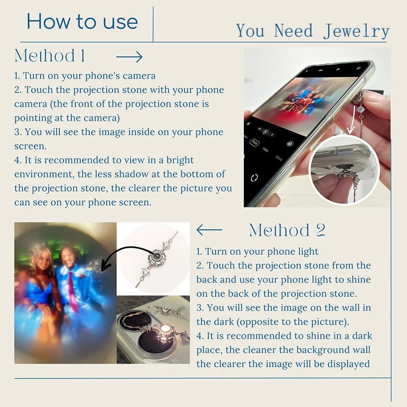 Valentines Day Custom Photo Projection Ring Colorful Picture Inside Jewelry for couple
