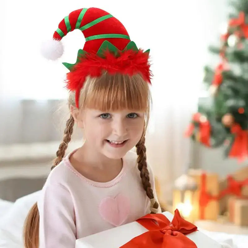LED Christmas Elf Headband Party Accessory C / United States