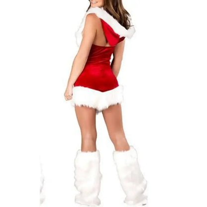 Women Christmas Costume Santa Cosplay Dress