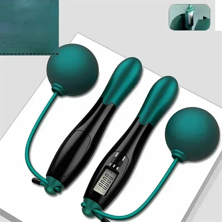 Adjustable Cordless jump rope Fitness gym Green ball