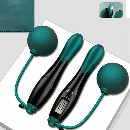 Adjustable Cordless jump rope Fitness gym Green ball