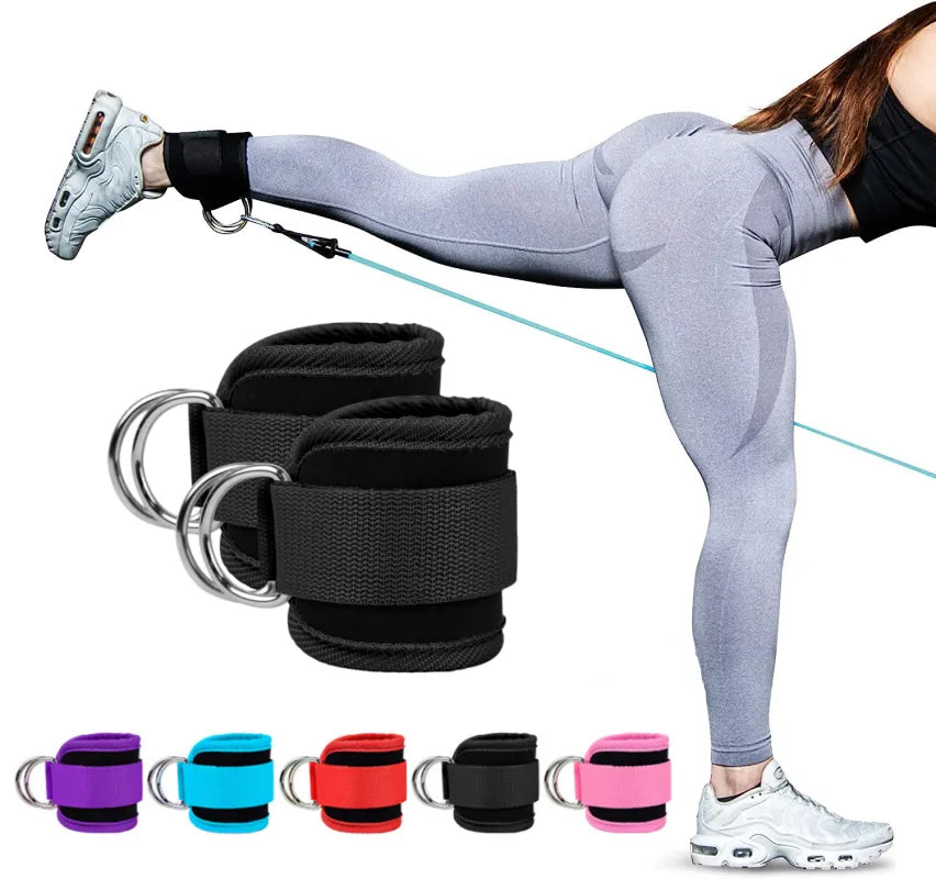 Gym Ankle Straps Double D-Ring