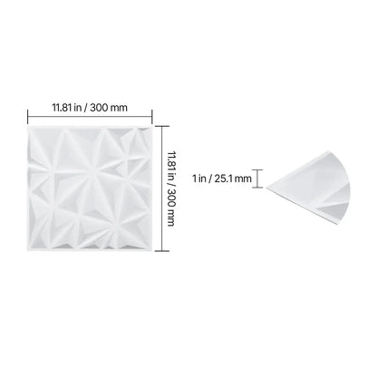 VEVOR 3D PVC Wall Panels – Modern Minimalist Diamond Design 30x30cm C / United States