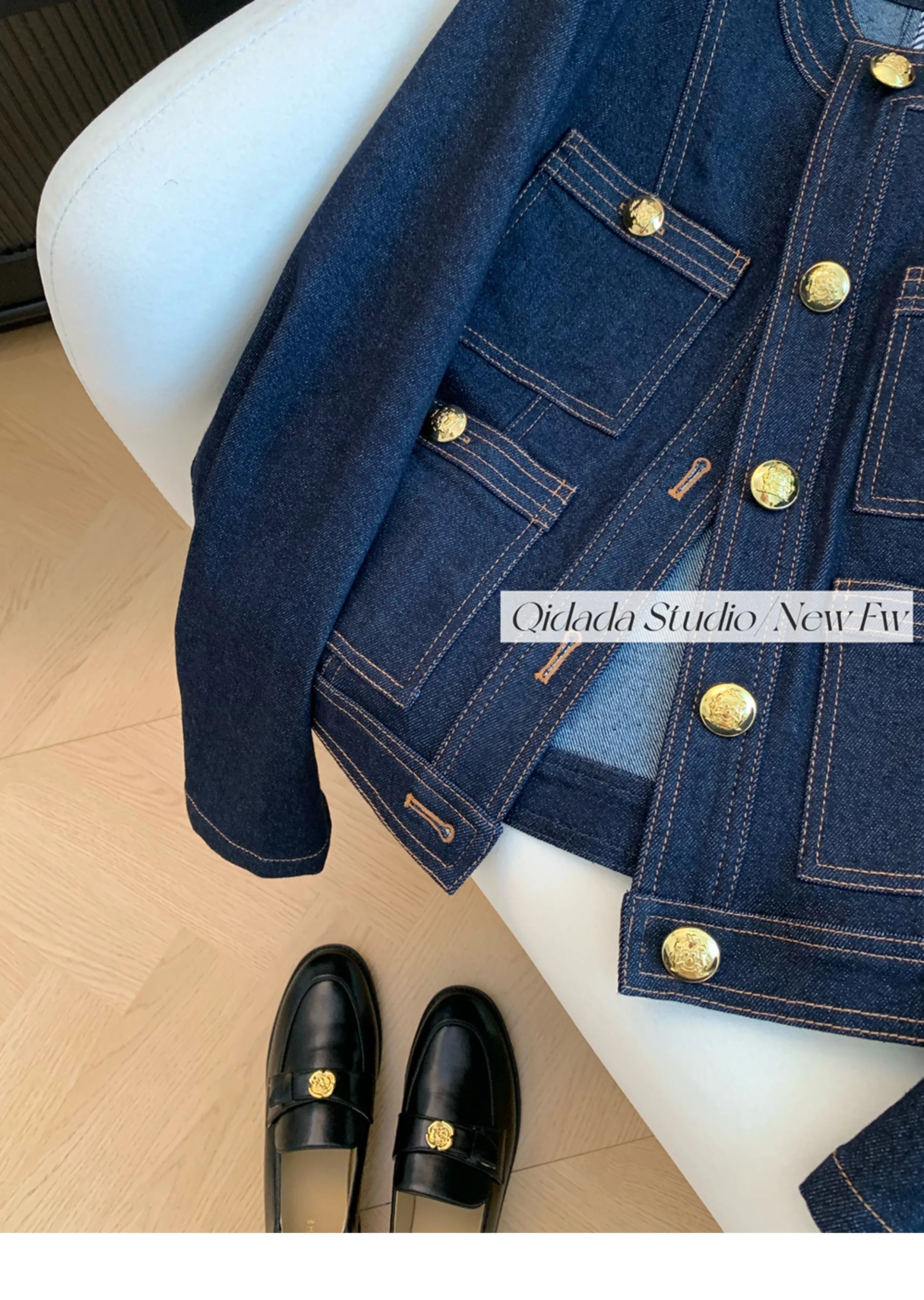 Casual Blue Elegant Denim Jacket