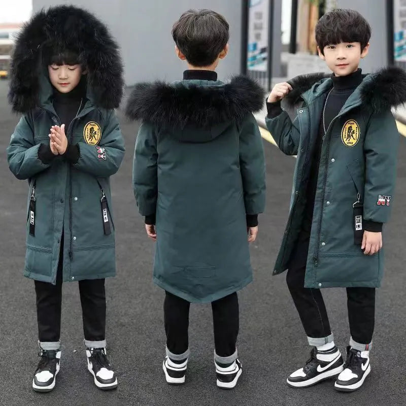 Winter Boys Thicken Long Jackets