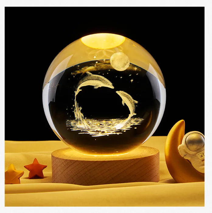 Galaxy Night Light Crystal Ball