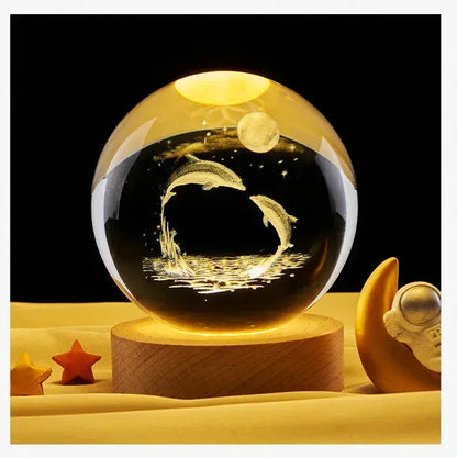 Galaxy Night Light Crystal Ball Minx