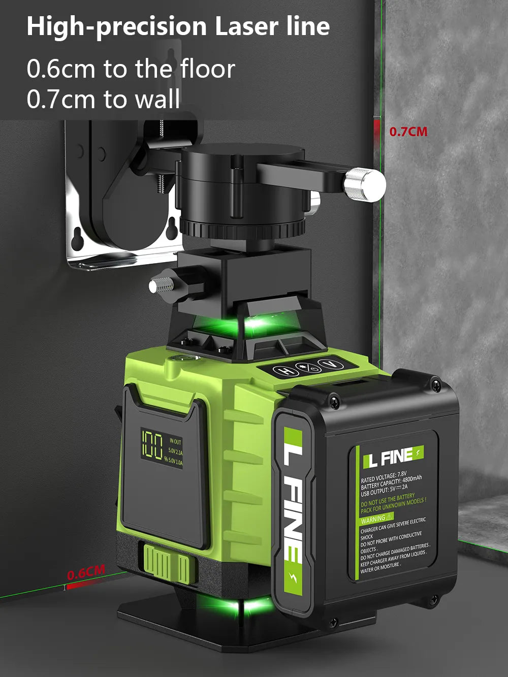 Laser Lines Horizontal And Vertical With Remote Control