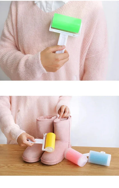 Sticky lint roller Green with cover