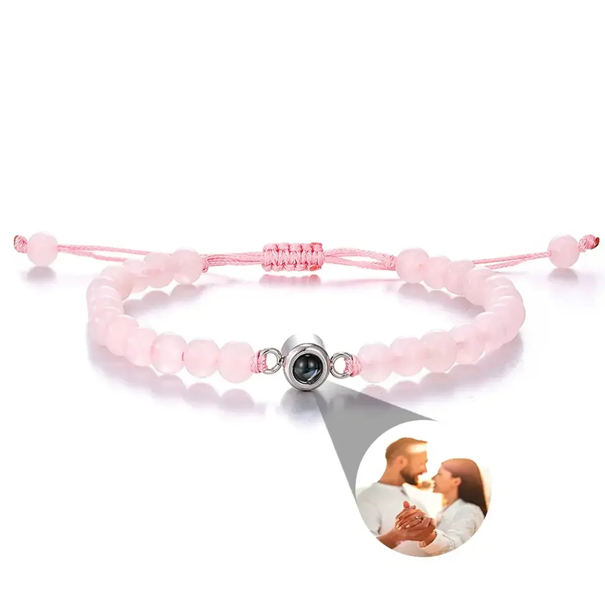 Multiple Photo Projection Bracelets Style 5 / Silver Beads / United States