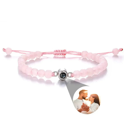 Multiple Photo Projection Bracelets Style 5 / Silver Beads / United States